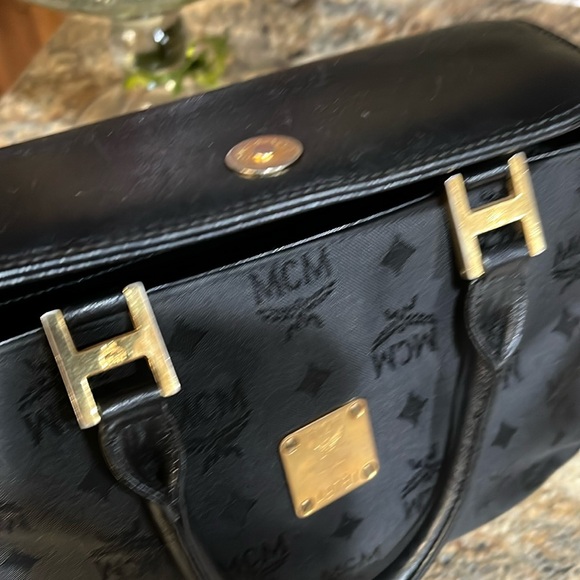 MCM Germany EUC Black Visetos Nylon and Leather Tote - Picture 7 of 11